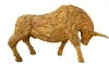  Product image 5 of the product “Standing Bull, with his massive head down. Artistic made made from single teak wood pieces. The head is carved wood. About 220cm length. ”